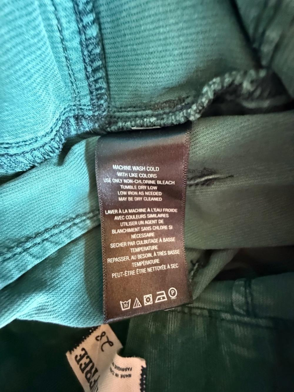 Free People We The Free Jayde Cord Green Flare Pants Sz 28 - Picture 8 of 10